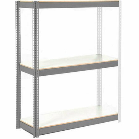 GLOBAL INDUSTRIAL 3 Shelf, Wide Boltless Shelving, Add On, 72inW x 36inD x 84inH, Laminate Deck B3154057